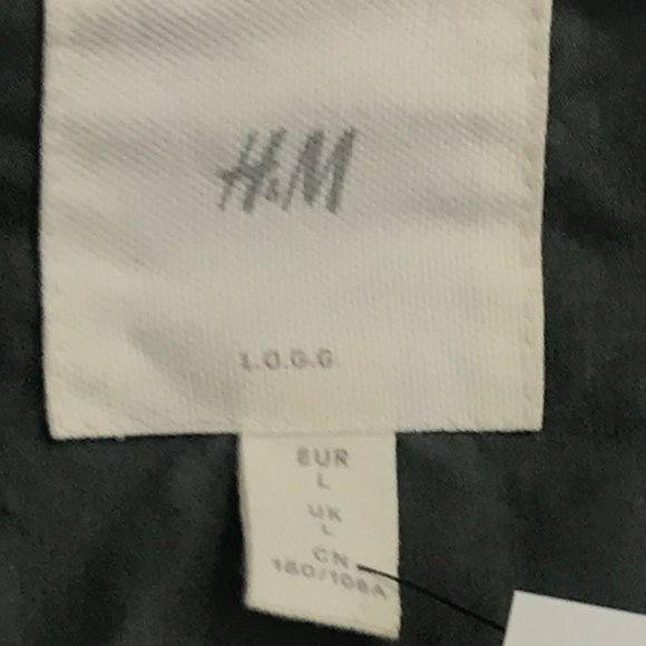 H&M LOGG Hooded Bomber Jacket Coat Green Mens Size Large Drawstring Zip Up - Picture 5 of 8